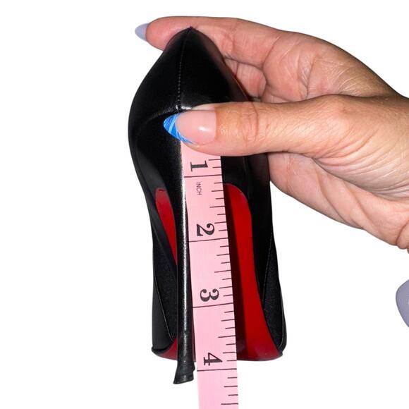 Christian Louboutin Lastoto Black Leather Ankle Boots Size  37.5 - Picture 10 of 11